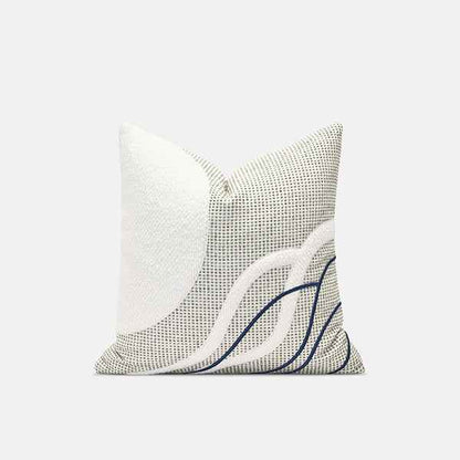 White Gray Blue Linen 45x451