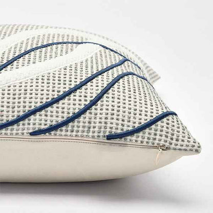 White Gray Blue Linen 45x453