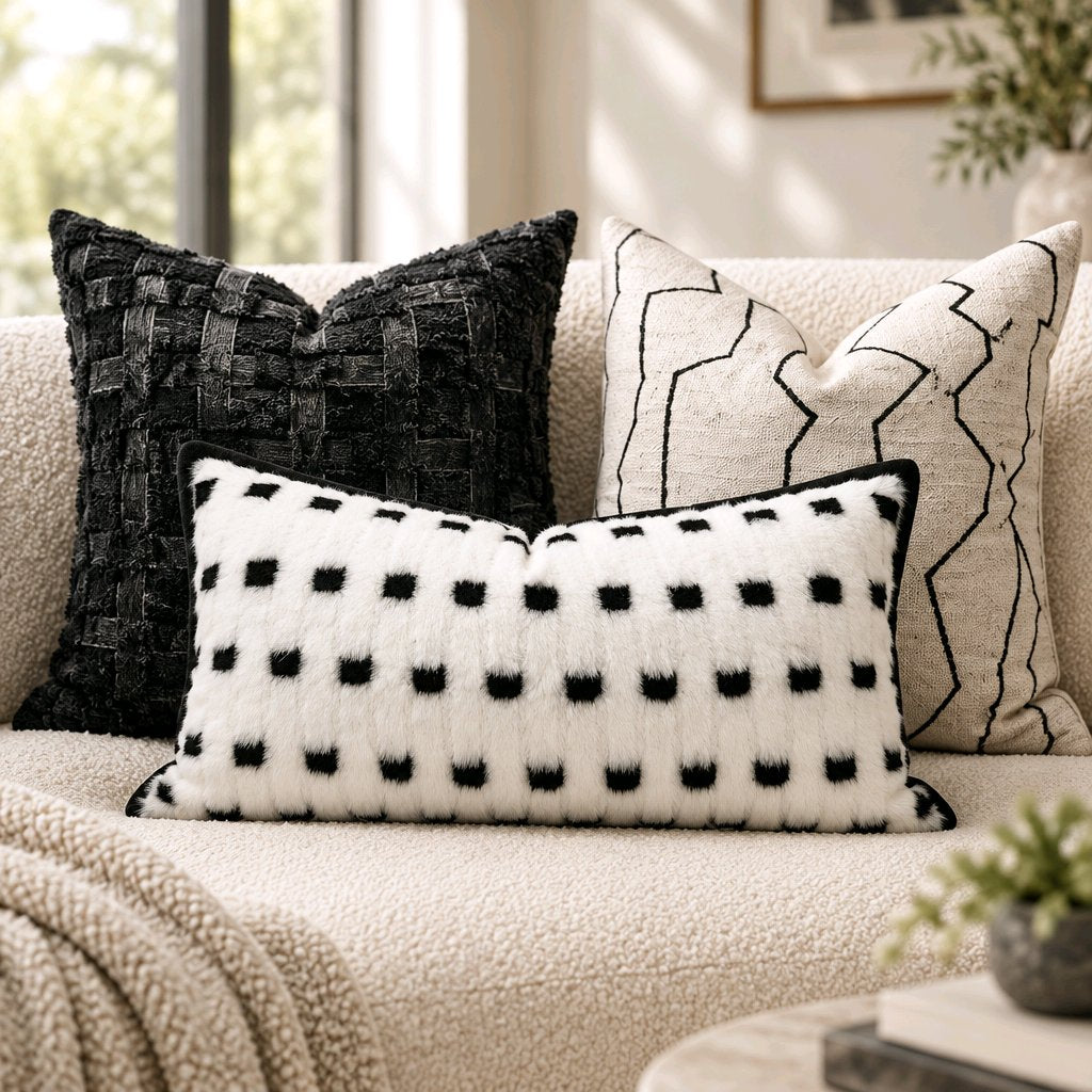 luxury-black-and-white-trio-linen-wool-and-jute