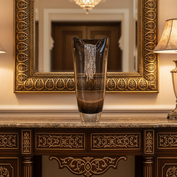 Handmade Glass - Notched Vase 16x16x35 cm3