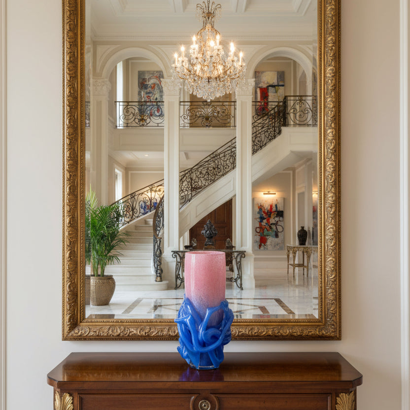 creative-pink-and-blue-handmade-decorative-glass-vase-13x13x25