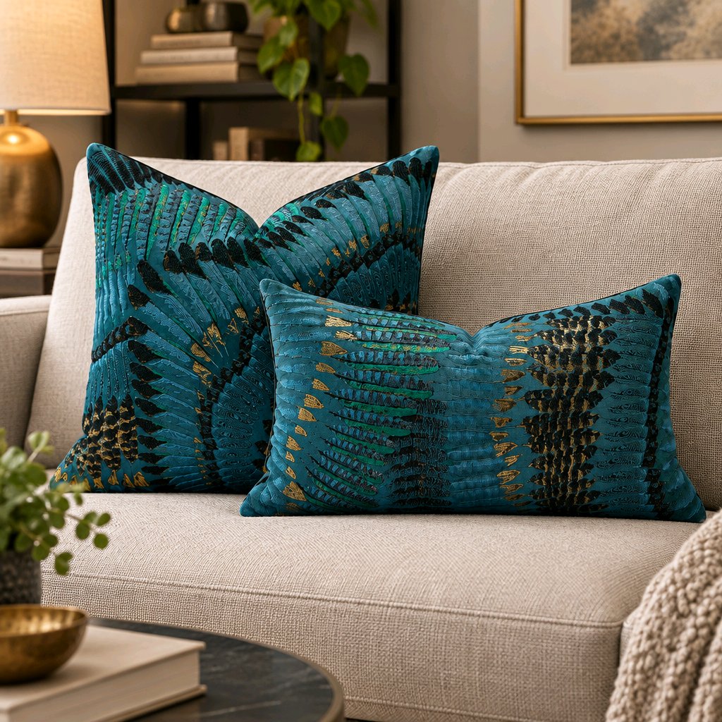 luxury-velvet-new-set-cushions-dark-green-and-blue